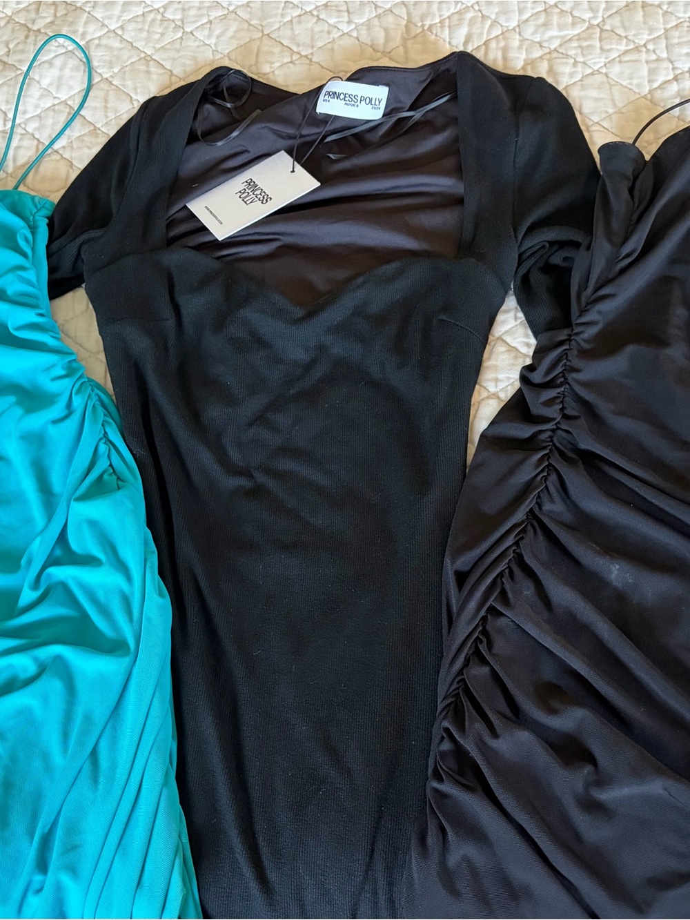 Princess Polly Lot Bundle 3 Dresses NWT + Good Black Blue Size 4 Nolan Mini